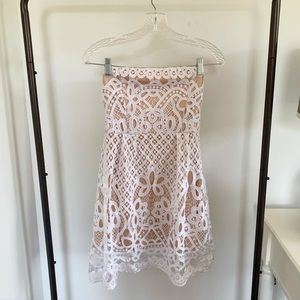 Francesca’s White Strapless Dress